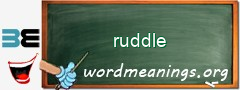 WordMeaning blackboard for ruddle